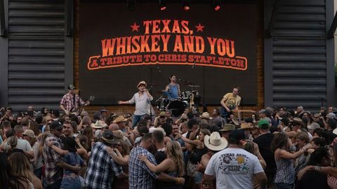 Crowd watching Texas, Whiskey & You live